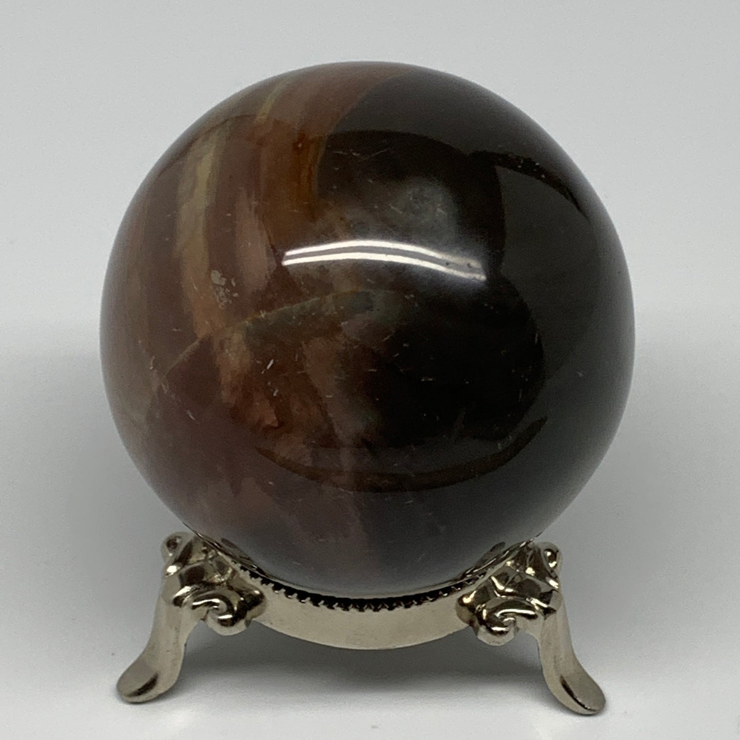 412.4g, 2.7" (67mm), Polychrome Jasper Sphere Ball Crystal Reiki @Madagascar, B1