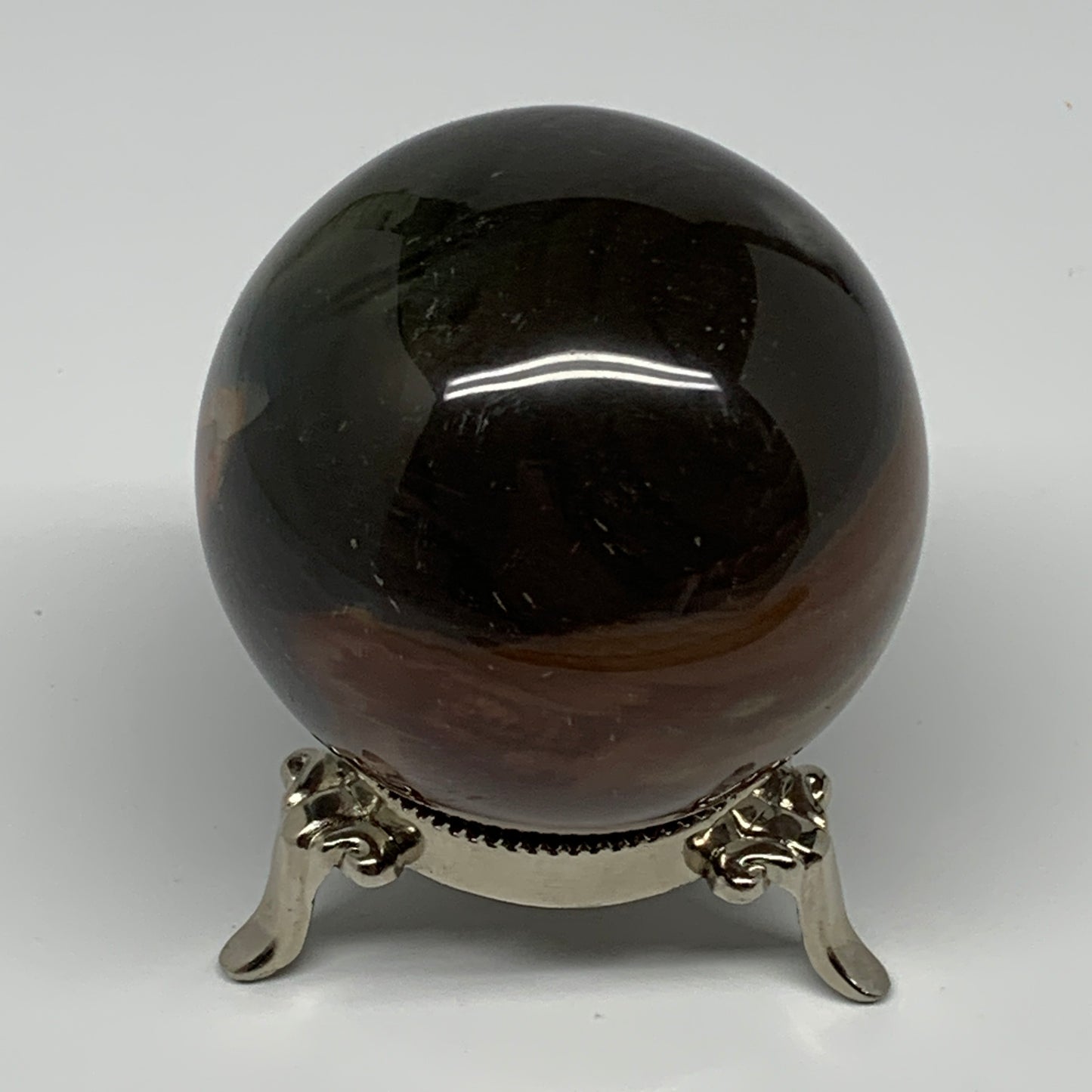 412.4g, 2.7" (67mm), Polychrome Jasper Sphere Ball Crystal Reiki @Madagascar, B1