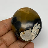 79.7g, 2.1"x1.8"x1", Yellow Ocean Jasper Palm-Stone @Madagascar, B18093