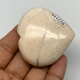80.6g, 2"x2.1"x0.9", White Moonstone Heart Crystal Polished Gemstone, B22116