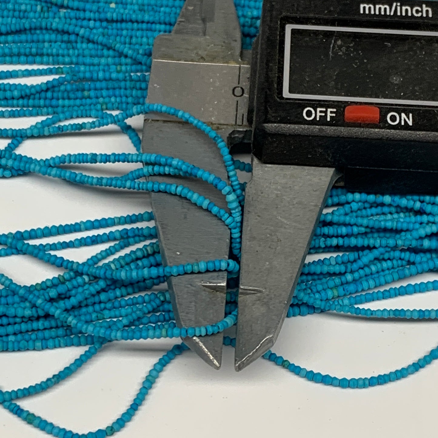 1 strand, 1mm, Tiny Size Synthetic Turquoise Beads St disc @Afghansitan, B13128