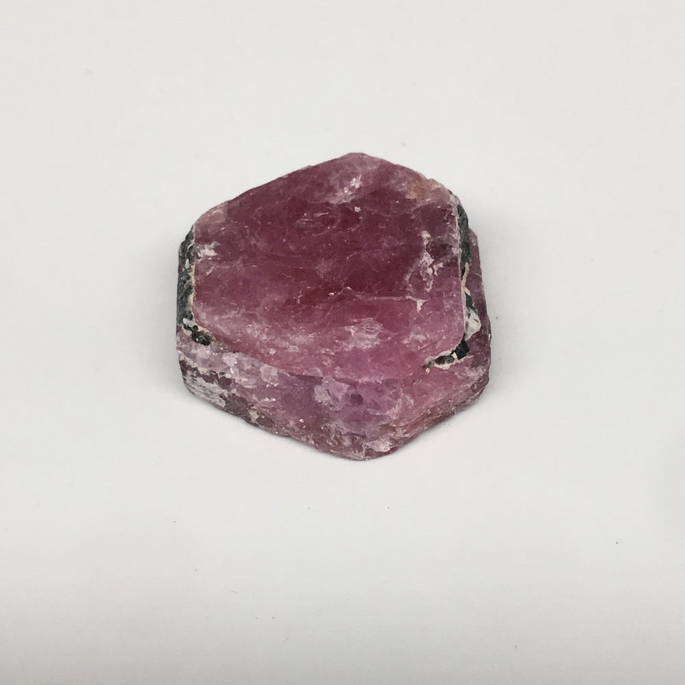10.6g, 23mm x 21mm, Natural Ruby Crystal Slice Corundum Mineral Specimen, RC09