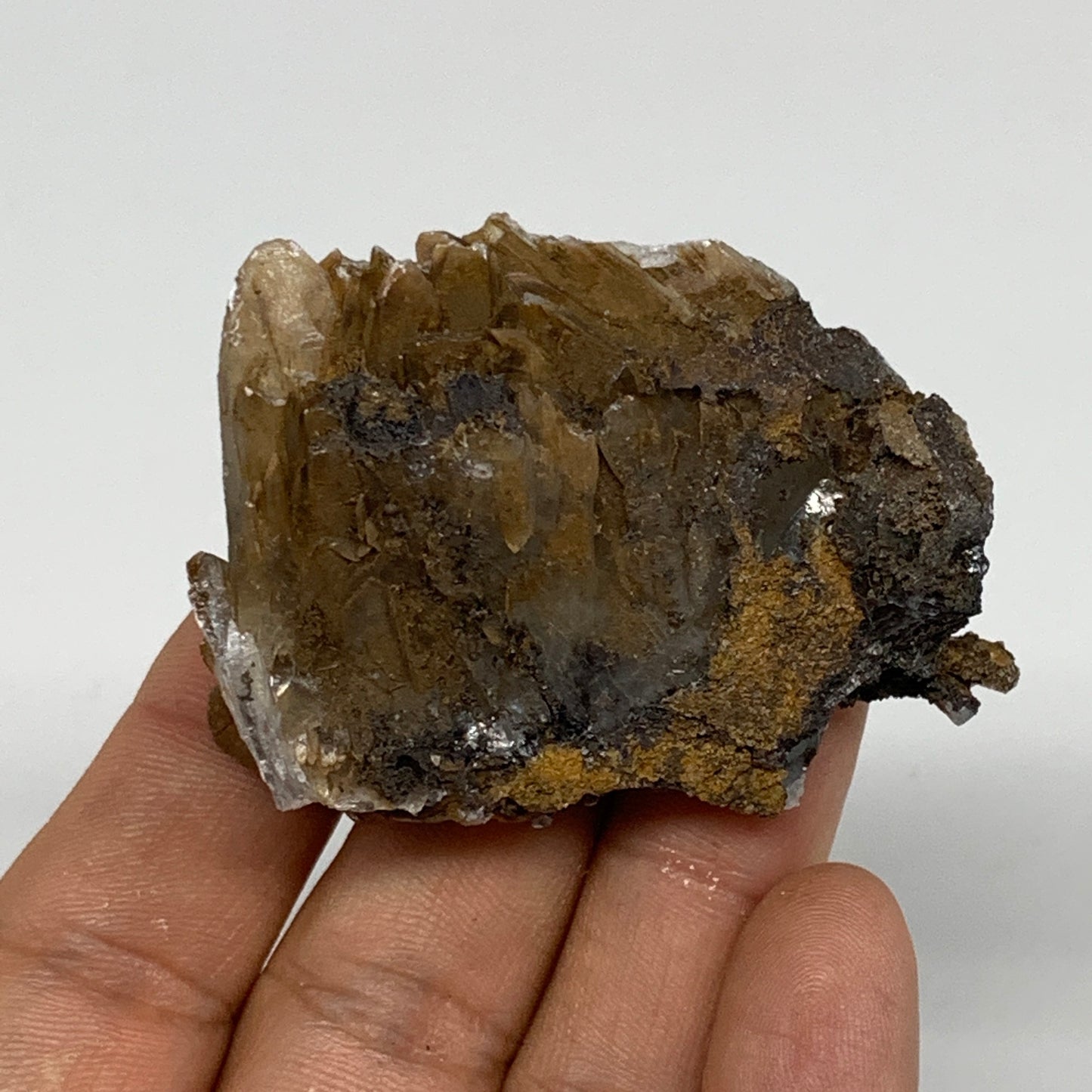 63.4g, 2.1"x1.6"x0.9", Small Blue Barite Mineral Specimen @Morocco, B10770