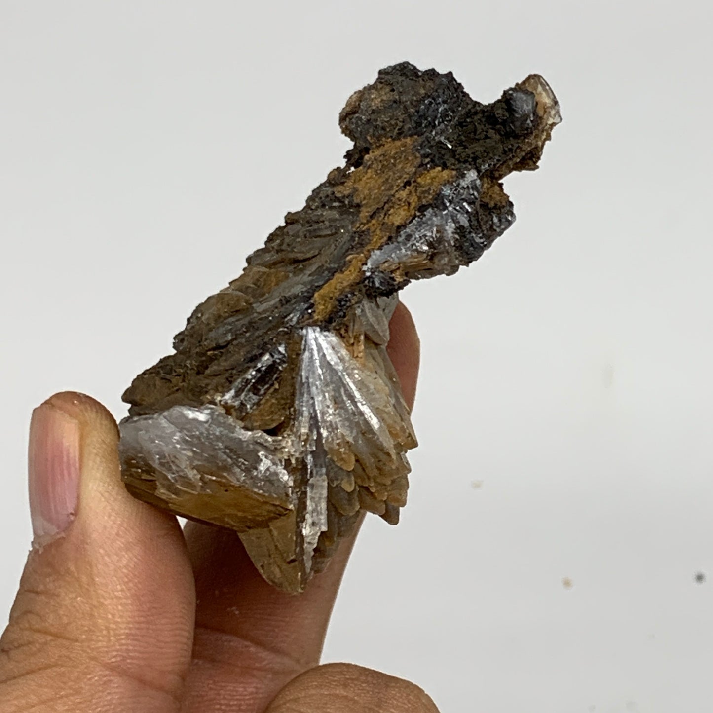 63.4g, 2.1"x1.6"x0.9", Small Blue Barite Mineral Specimen @Morocco, B10770