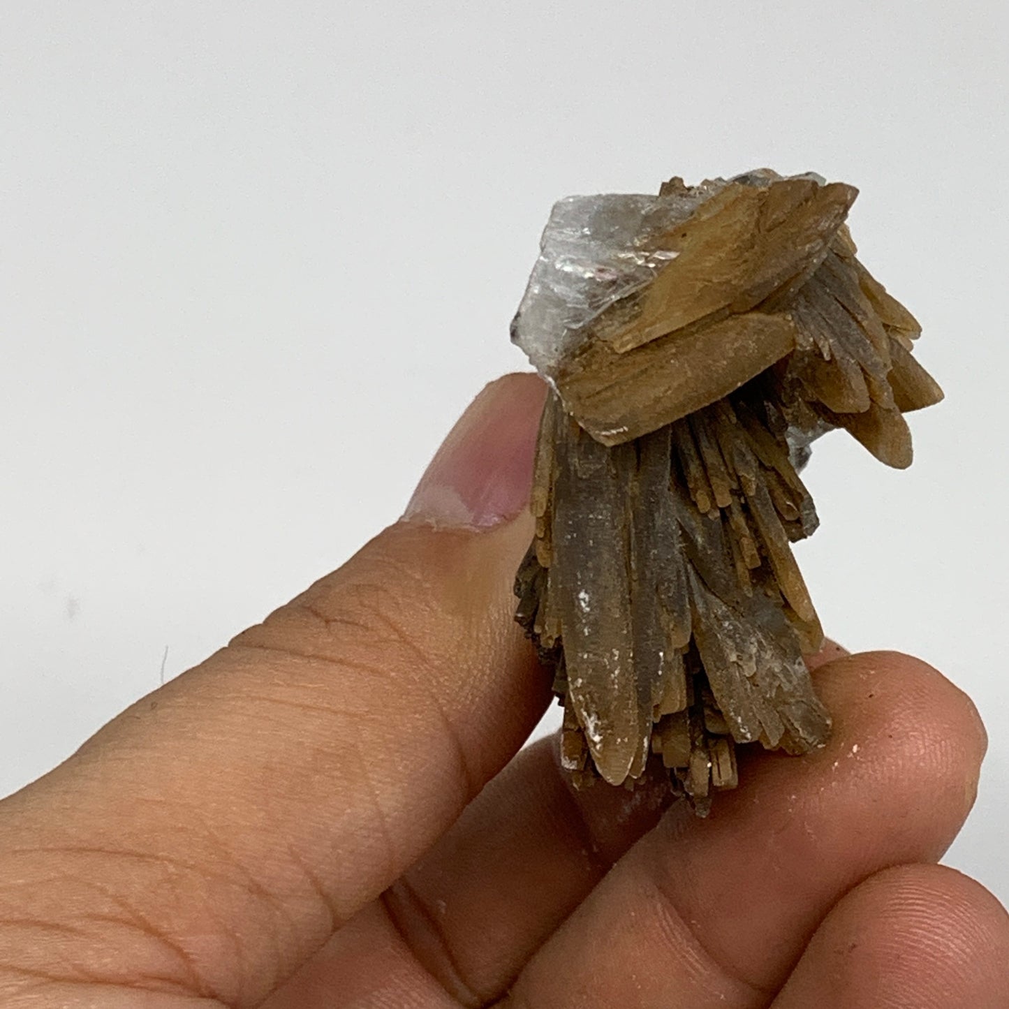 63.4g, 2.1"x1.6"x0.9", Small Blue Barite Mineral Specimen @Morocco, B10770