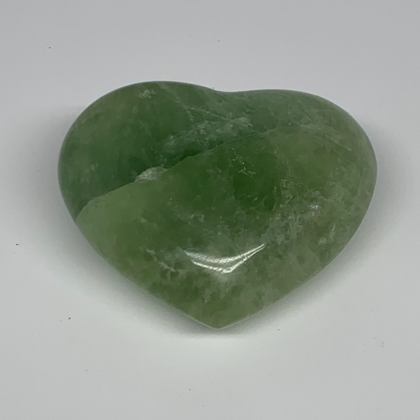 309.2g, 2.6" x 3.1" x 1.4" Fluorite Heart Healing Crystal @Madagascar, B17324