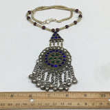 Kuchi Necklace Afghan Tribal Fashion Colorful Glass ATS Necktie Necklace, KN363