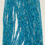 1 strand, 1-2mm, Tiny Size Synthetic Turquoise Beads Strand Saucer Disc @Afghani
