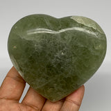 378.8g, 3.1" x 3.5" x 1.2" Fluorite Heart Healing Crystal @Madagascar, B17326