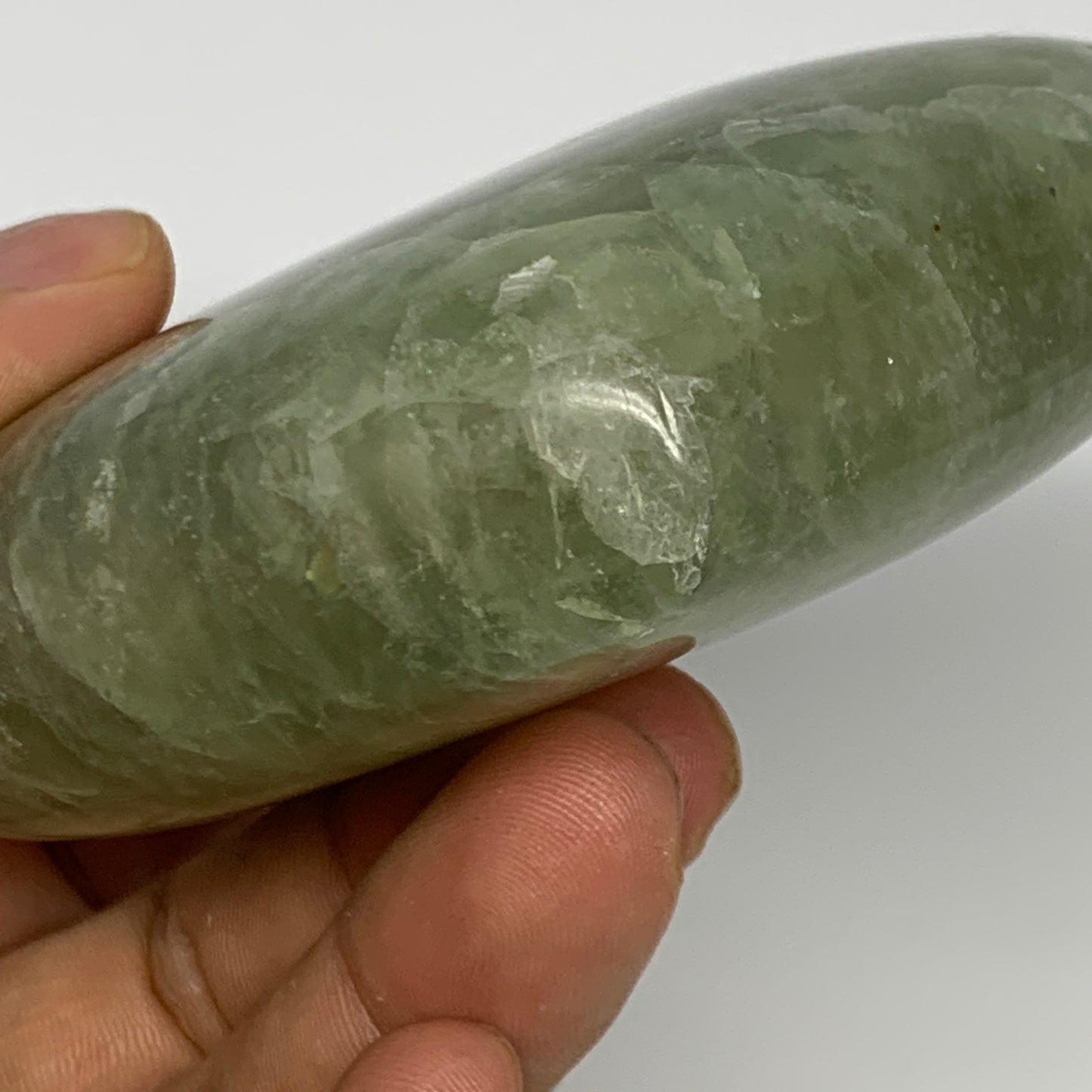 378.8g, 3.1" x 3.5" x 1.2" Fluorite Heart Healing Crystal @Madagascar, B17326