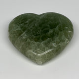 378.8g, 3.1" x 3.5" x 1.2" Fluorite Heart Healing Crystal @Madagascar, B17326