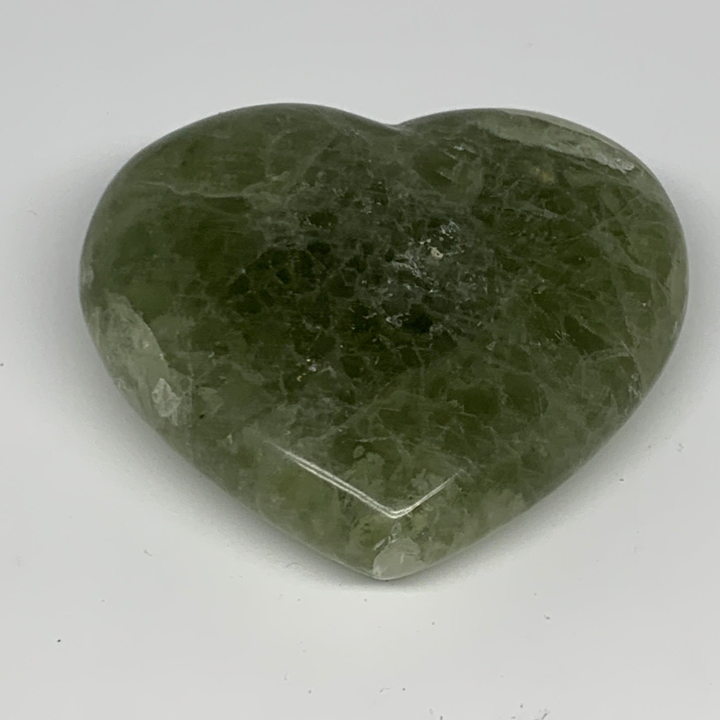 378.8g, 3.1" x 3.5" x 1.2" Fluorite Heart Healing Crystal @Madagascar, B17326