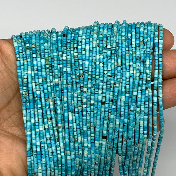 1 strand, 1-2mm, Tiny Size Synthetic Turquoise Beads Strand Tube @Afghanistan, B