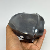 1045g, 4.5"x3.9"x3.2", Orca Agate Flame Gemstones Home Decor @Madagascar, B19509