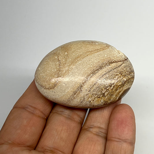 51.9g, 2.1"x1.5"x0.8" Picture Jasper Palm-Stone Gemstone Home Decor, B20300