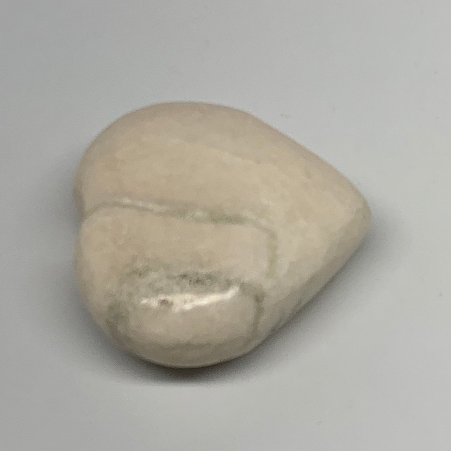 91.1g, 2.1"x2.2"x0.9", White Moonstone Heart Crystal Polished Gemstone, B22122