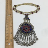 Kuchi Necklace Afghan Tribal Fashion Colorful Glass ATS Necktie Necklace, KN353
