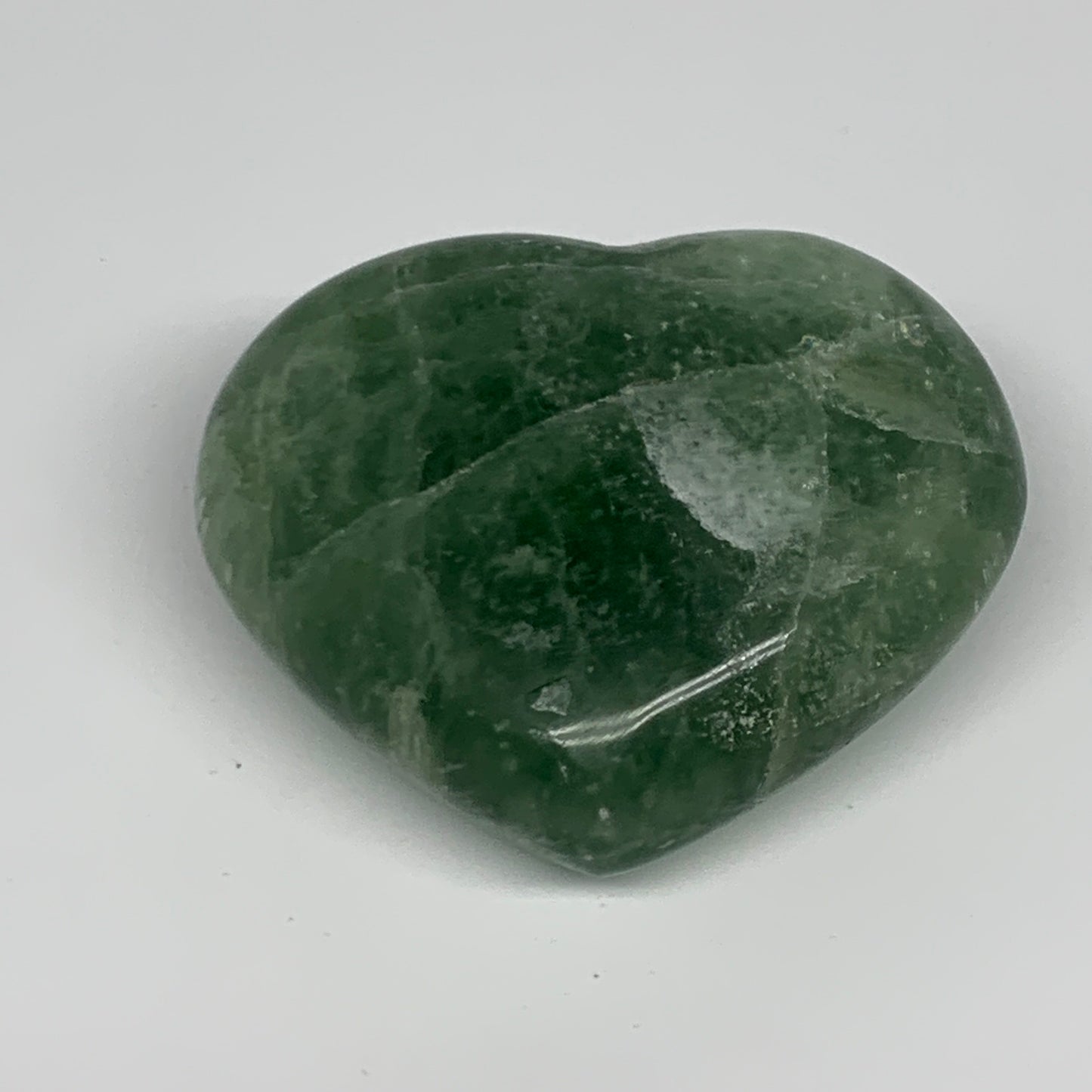 196.4g, 2.2" x 2.7" x 1.2" Fluorite Heart Healing Crystal @Madagascar, B17329