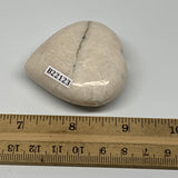 81.2g, 2"x2.1"x0.9", White Moonstone Heart Crystal Polished Gemstone, B22123