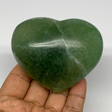 293.3g, 2.5" x 3.1" x 1.4" Fluorite Heart Healing Crystal @Madagascar, B17330