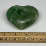 293.3g, 2.5" x 3.1" x 1.4" Fluorite Heart Healing Crystal @Madagascar, B17330