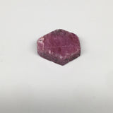 11.8g, 25mm x 22mm, Natural Ruby Crystal Slice Corundum Mineral Specimen, RC18