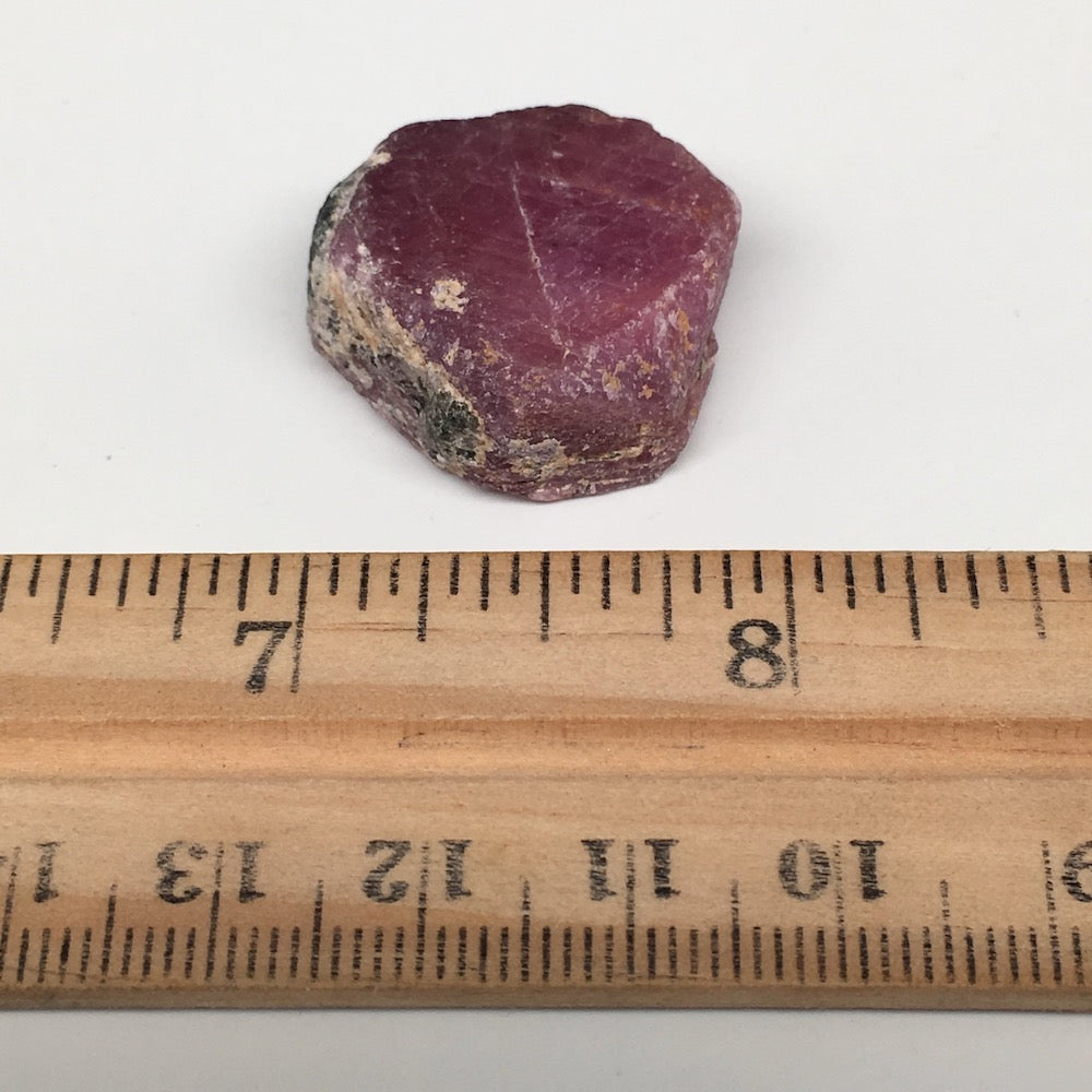 13.3g, 22mm x 20mm, Natural Ruby Crystal Slice Corundum Mineral Specimen, RC19