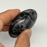 85.9g, 2.2"x1.6"x1", Indigo Gabro (Merlinite) Palm-Stone @Madagascar, B24405