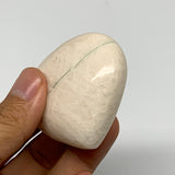 83.25g, 2"x2.1"x0.9", White Moonstone Heart Crystal Polished Gemstone, B22126