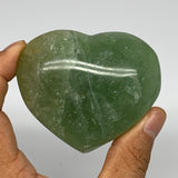 199.4g, 2.3" x 2.7" x 1.2" Fluorite Heart Healing Crystal @Madagascar, B17333