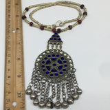 Kuchi Necklace Afghan Tribal Fashion Colorful Glass ATS Necktie Necklace, KN412