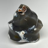 575g, 3.6"x3.2"x2.1", Orca Agate Flame Gemstones Home Decor @Madagascar, B19515