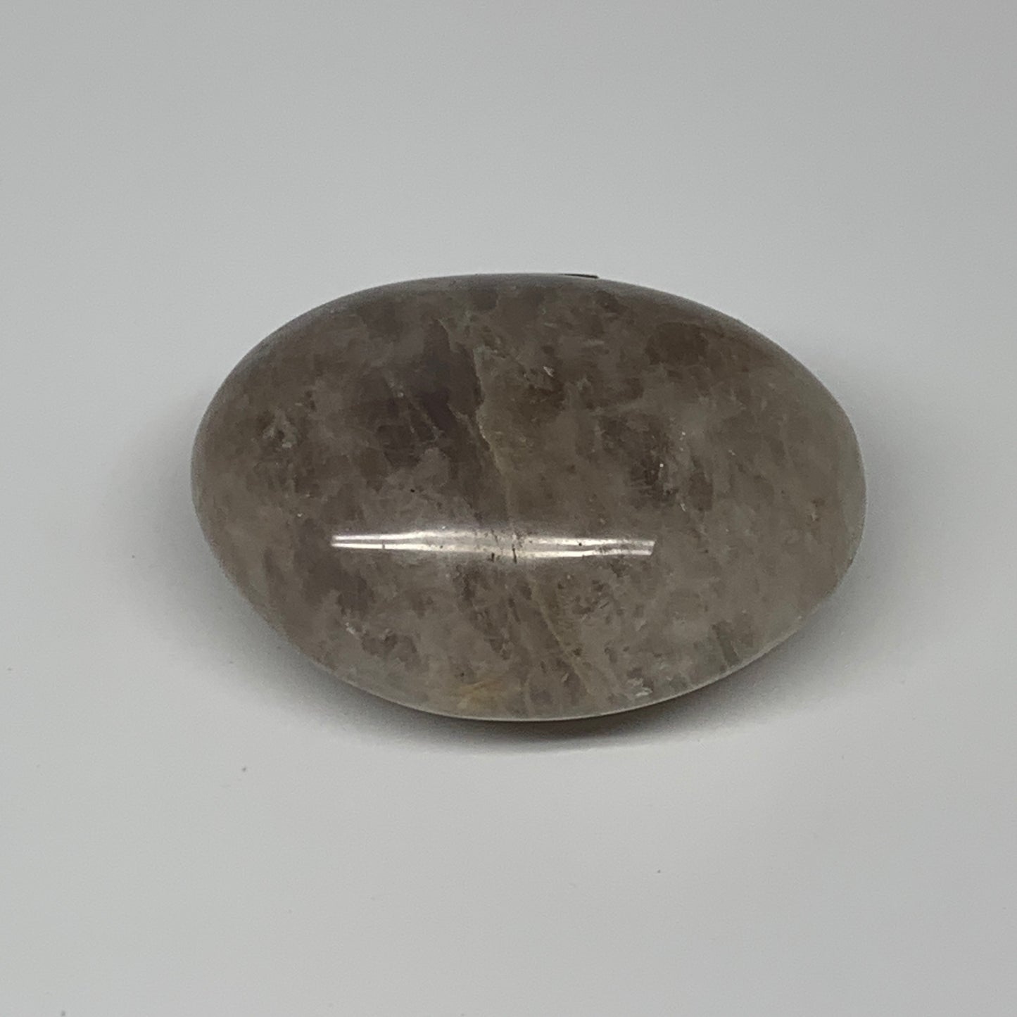 142g ,2.6"x2"x1.2", Blue Rose Quartz Palm-stone @Madagascar,B25261