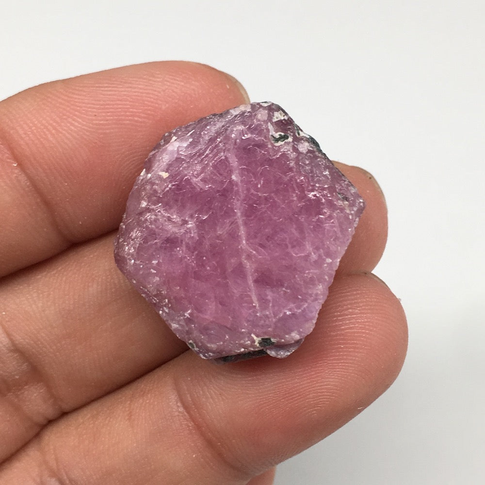 14.7g, 24mm x 22mm, Natural Ruby Crystal Slice Corundum Mineral Specimen, RC21