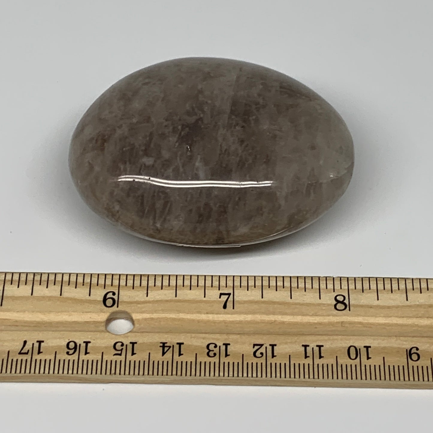 142g ,2.6"x2"x1.2", Blue Rose Quartz Palm-stone @Madagascar,B25261