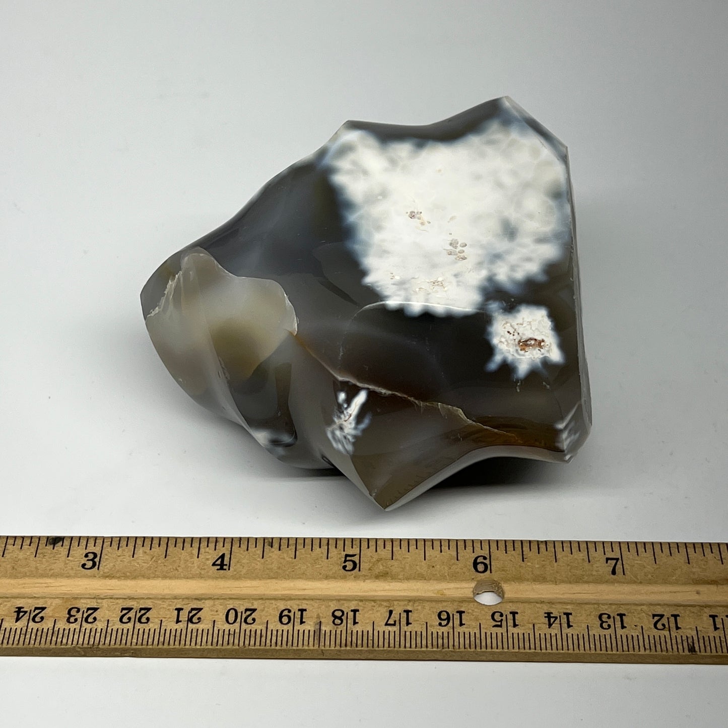 575g, 3.6"x3.2"x2.1", Orca Agate Flame Gemstones Home Decor @Madagascar, B19515