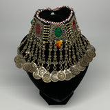 216g, 12"x5.5"Kuchi Choker Necklace Multi-Color Tribal Gypsy Bohemian,B14029
