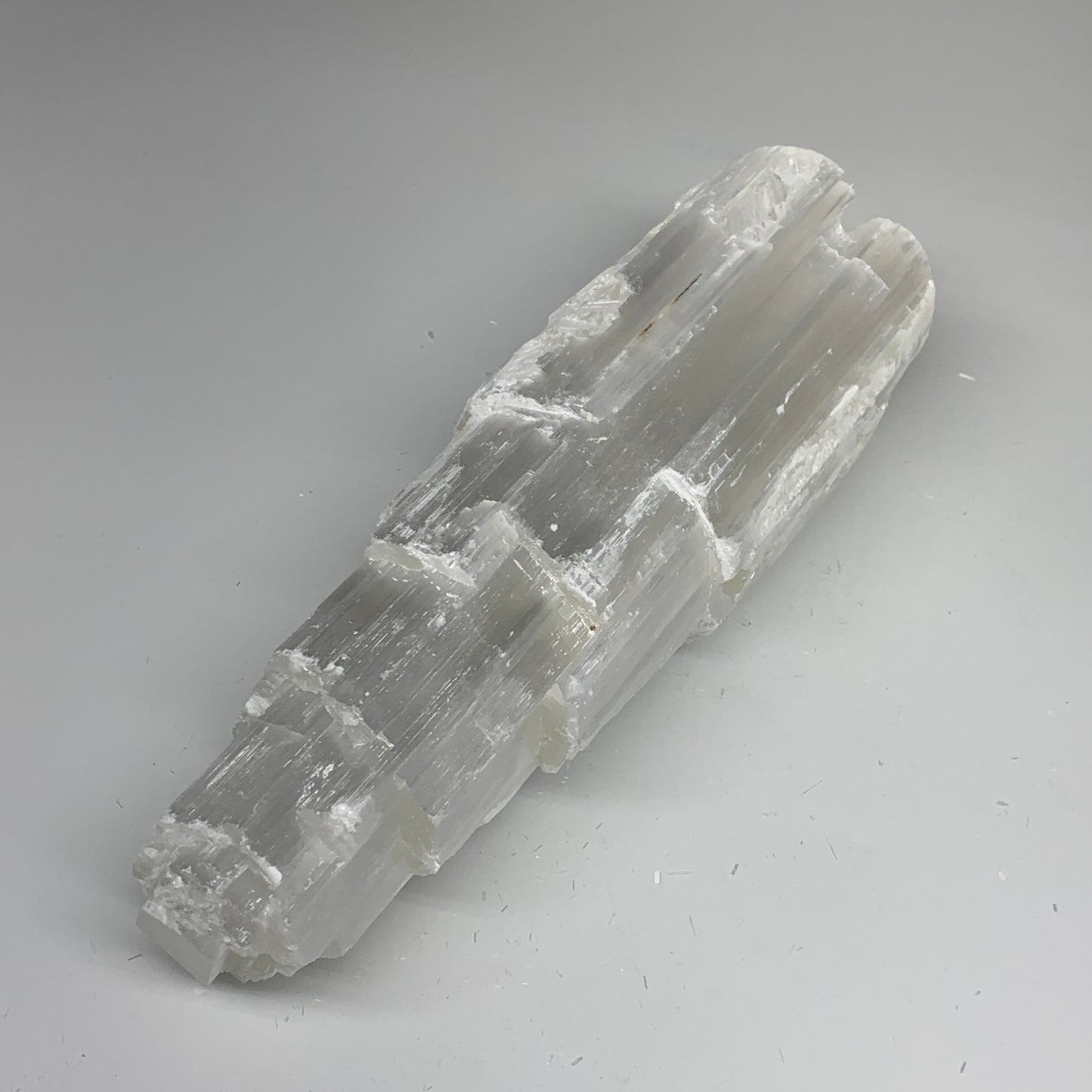 6.3 lb,11.75"x3.3" White Selenite (Satin Spar) Rough Lamp W/Chord @Morocco,B1240