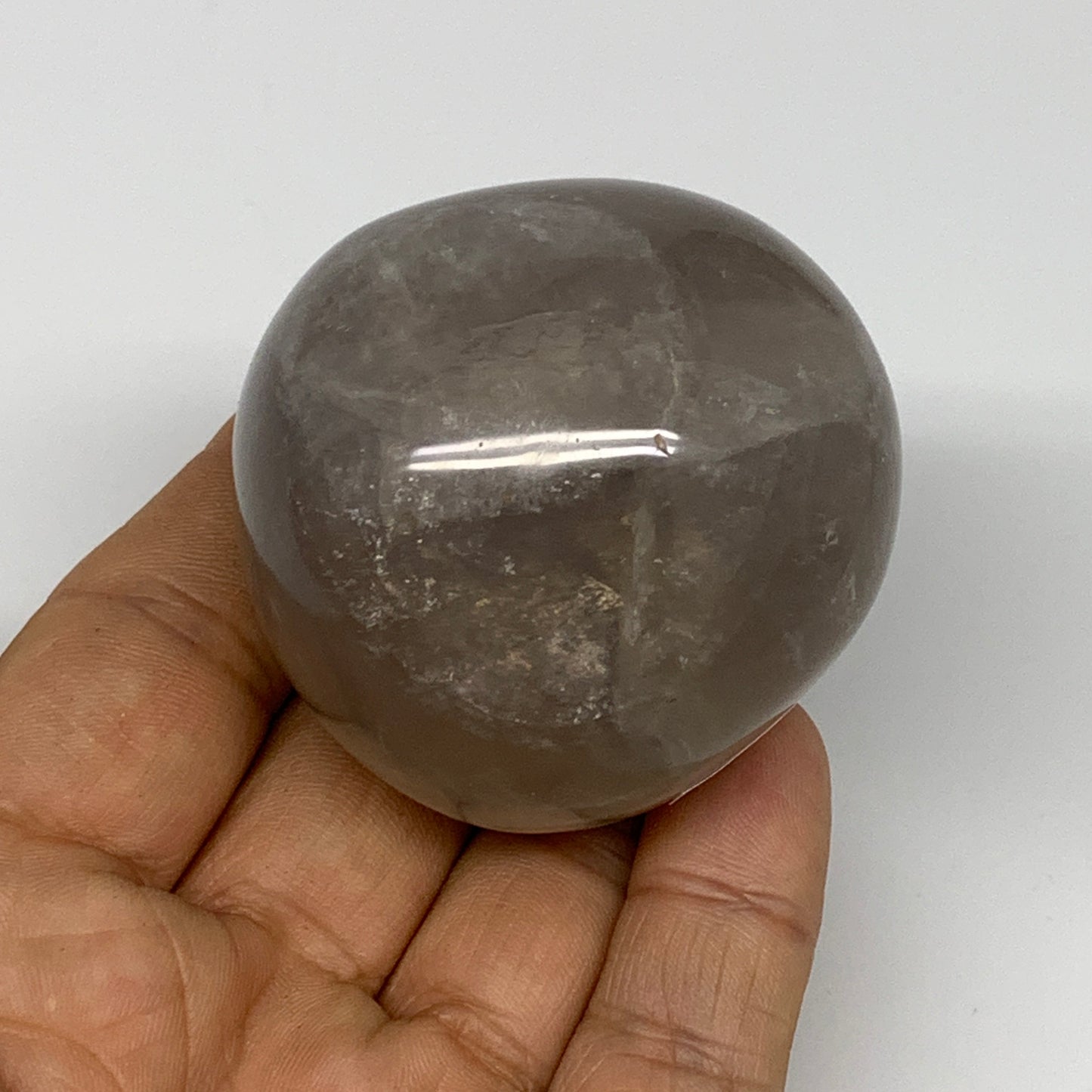 158g ,2"x1.9"x1.7", Blue Rose Quartz Palm-stone @Madagascar,B25263