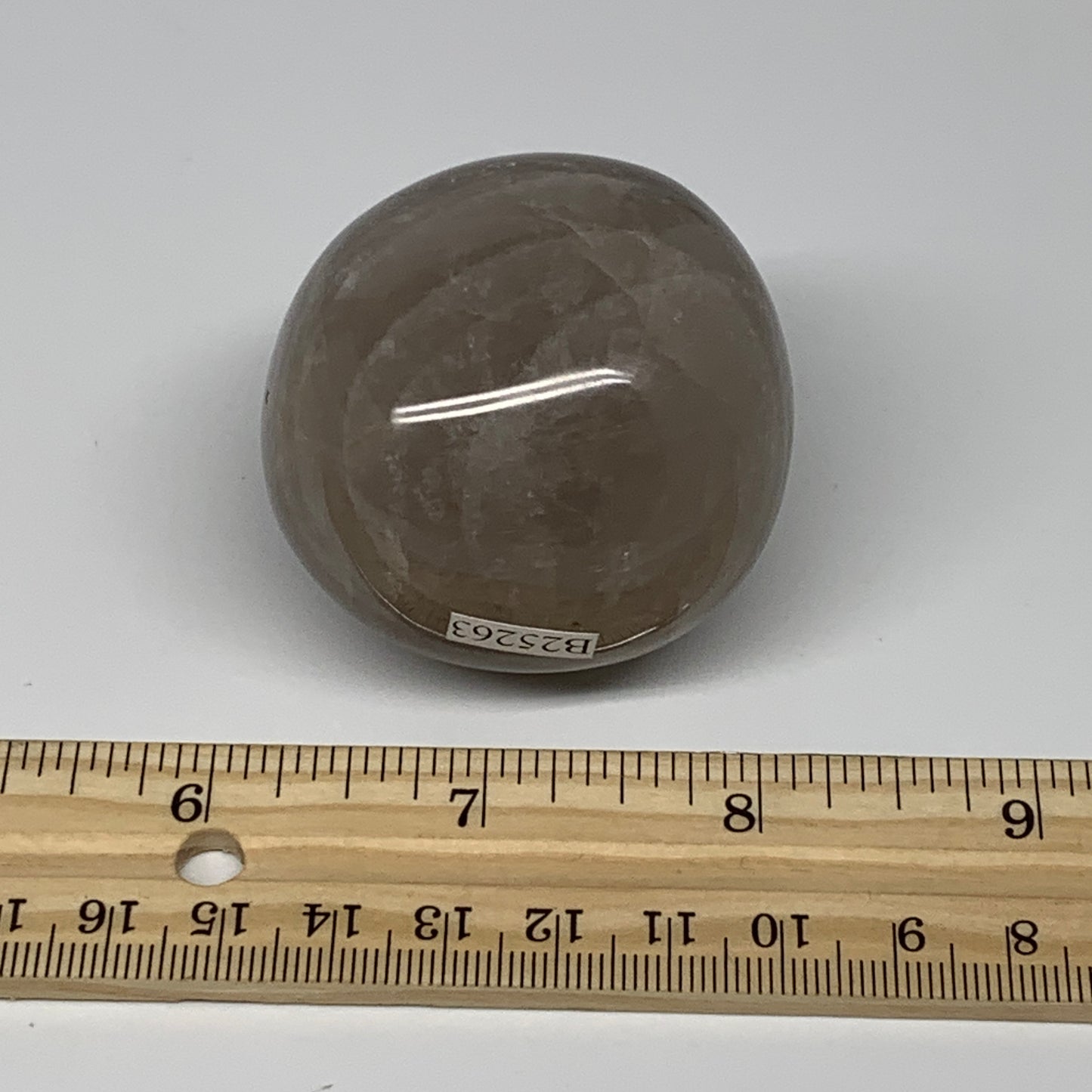 158g ,2"x1.9"x1.7", Blue Rose Quartz Palm-stone @Madagascar,B25263