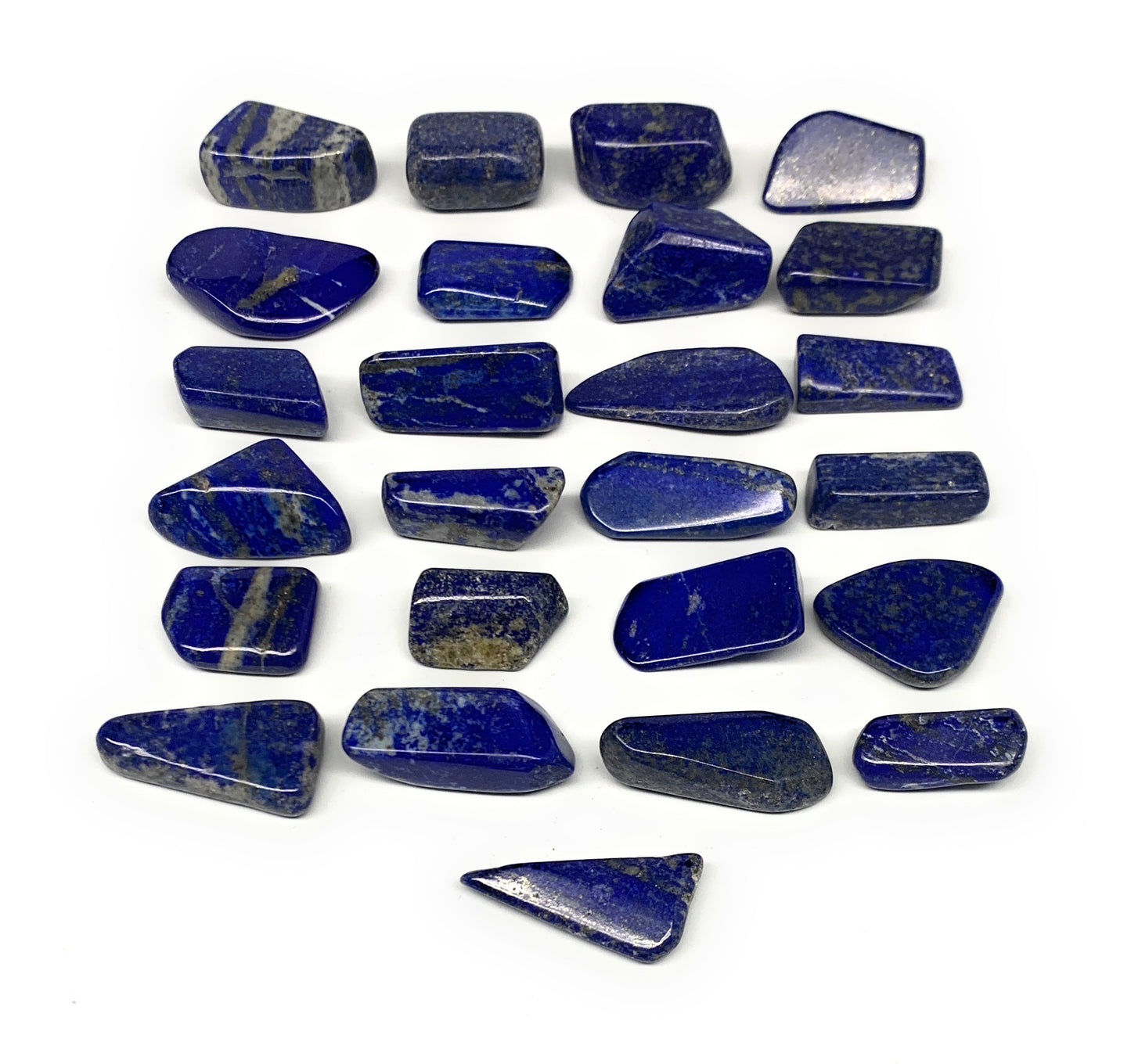 148.2g, 0.8"-1.3", 25pcs, Natural Lapis Lazuli Tumbled Stone Polished @Afghanist