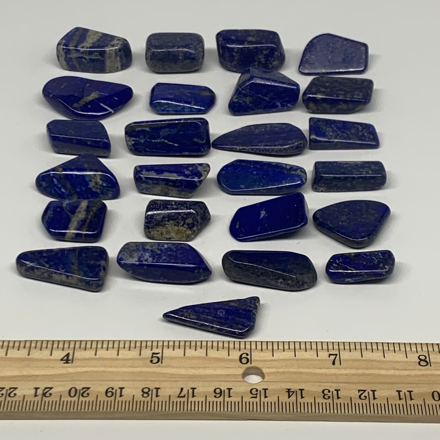148.2g, 0.8"-1.3", 25pcs, Natural Lapis Lazuli Tumbled Stone Polished @Afghanist