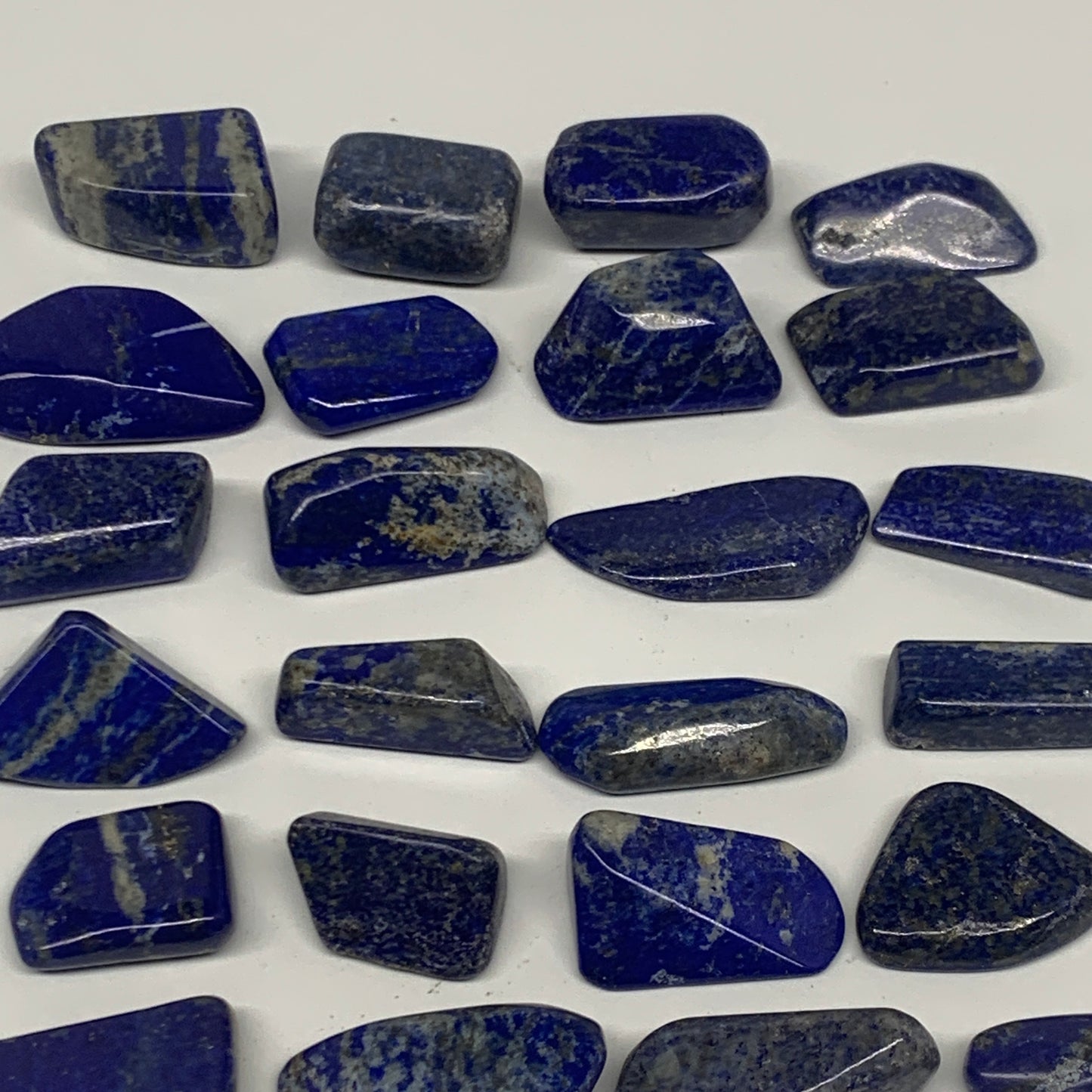 148.2g, 0.8"-1.3", 25pcs, Natural Lapis Lazuli Tumbled Stone Polished @Afghanist