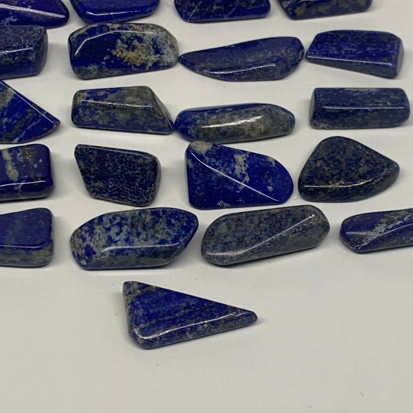 148.2g, 0.8"-1.3", 25pcs, Natural Lapis Lazuli Tumbled Stone Polished @Afghanist