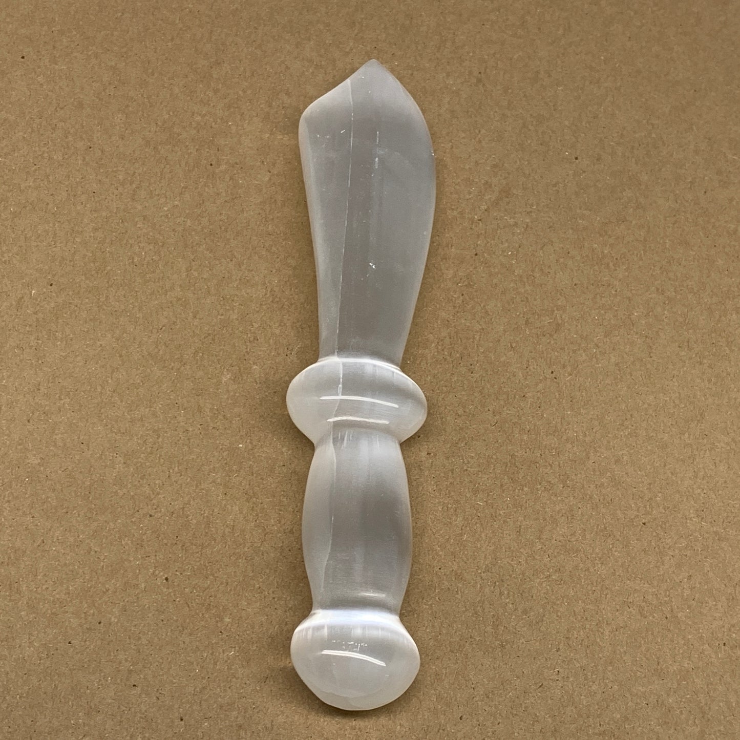 203.7g,8.5"x1.6"x0.8"Natural Selenite Crystal Knife (Satin Spar) @Morocco,B9148