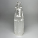 7.35 lb,12"x3.8" White Selenite (Satin Spar) Rough Lamp W/Chord @Morocco,B12411