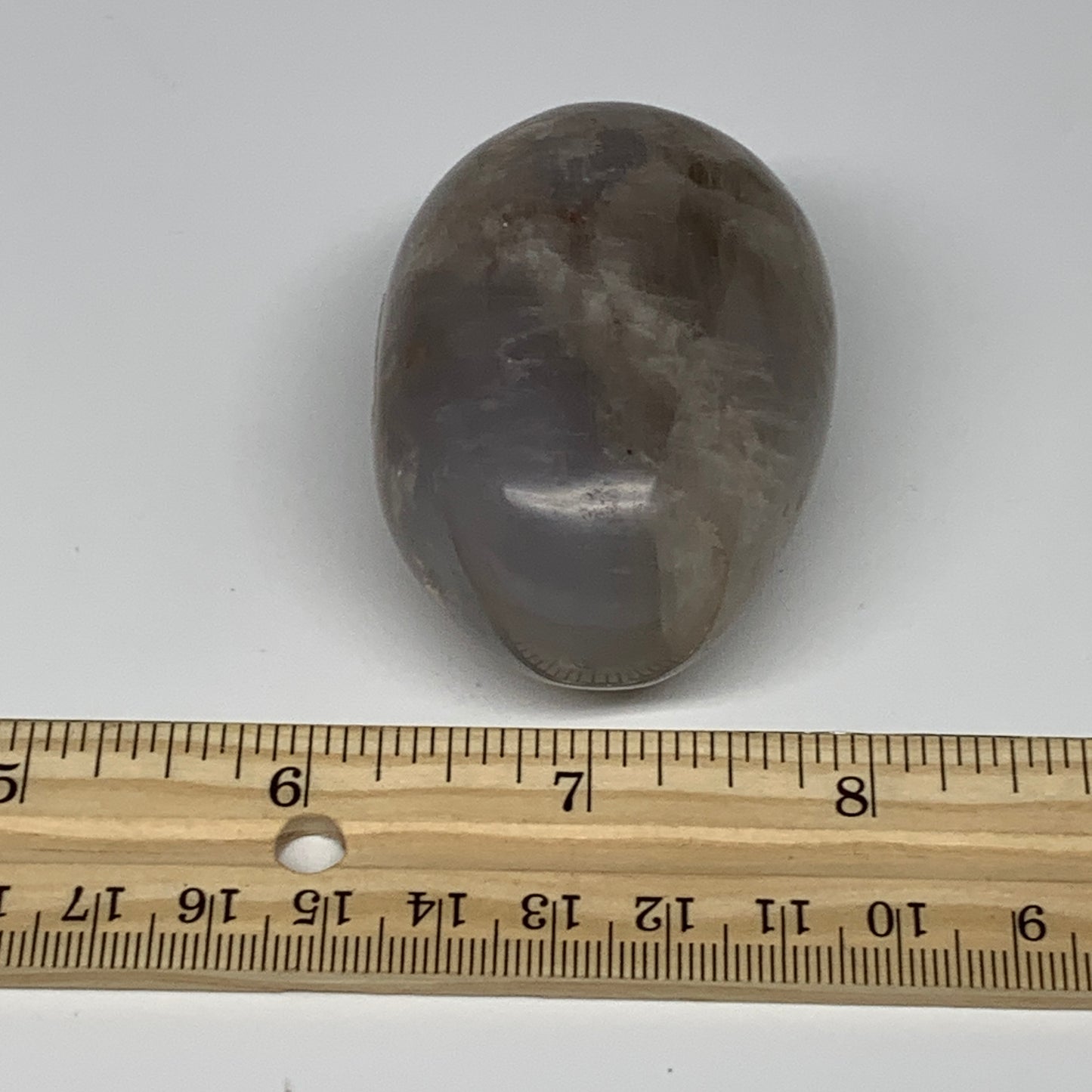 137.5g ,2.5"x1.7"x1.3", Blue Rose Quartz Palm-stone @Madagascar,B25265