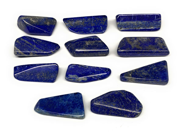 141.4g, 1.1"-1.8", 11pcs, Natural Lapis Lazuli Tumbled Stone Polished @Afghanist