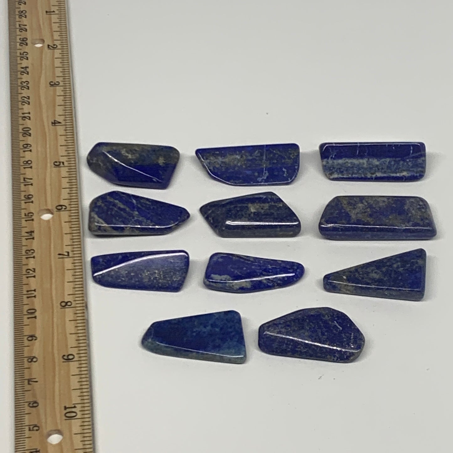 141.4g, 1.1"-1.8", 11pcs, Natural Lapis Lazuli Tumbled Stone Polished @Afghanist