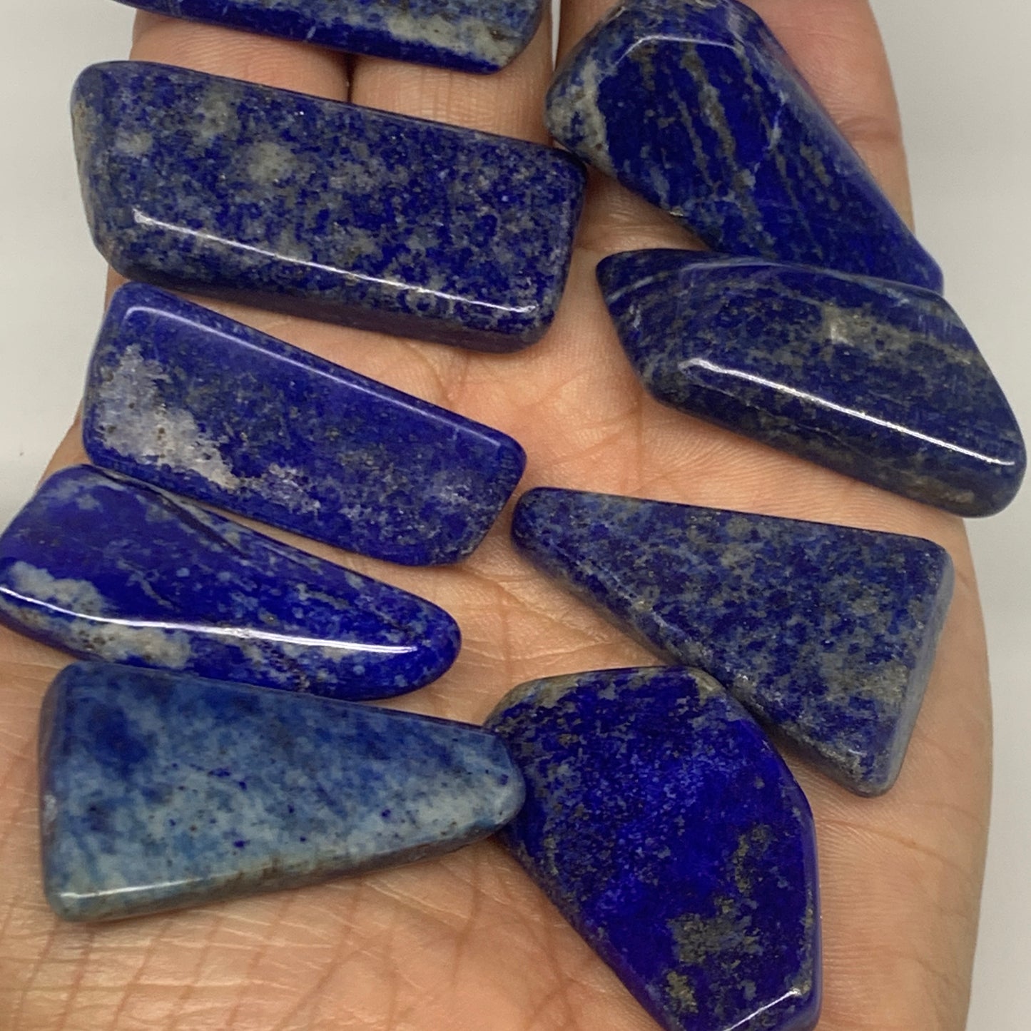 141.4g, 1.1"-1.8", 11pcs, Natural Lapis Lazuli Tumbled Stone Polished @Afghanist